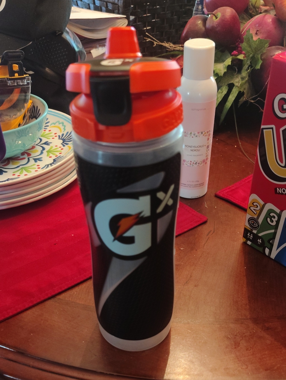 Gatorade Orange & Black Sports Water Bottle - Leak-Resistant Shaker